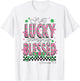 Not Lucky Simply Blessed Christian Shamrocks St Patricks Day T-Shirt - T-Shirt | White