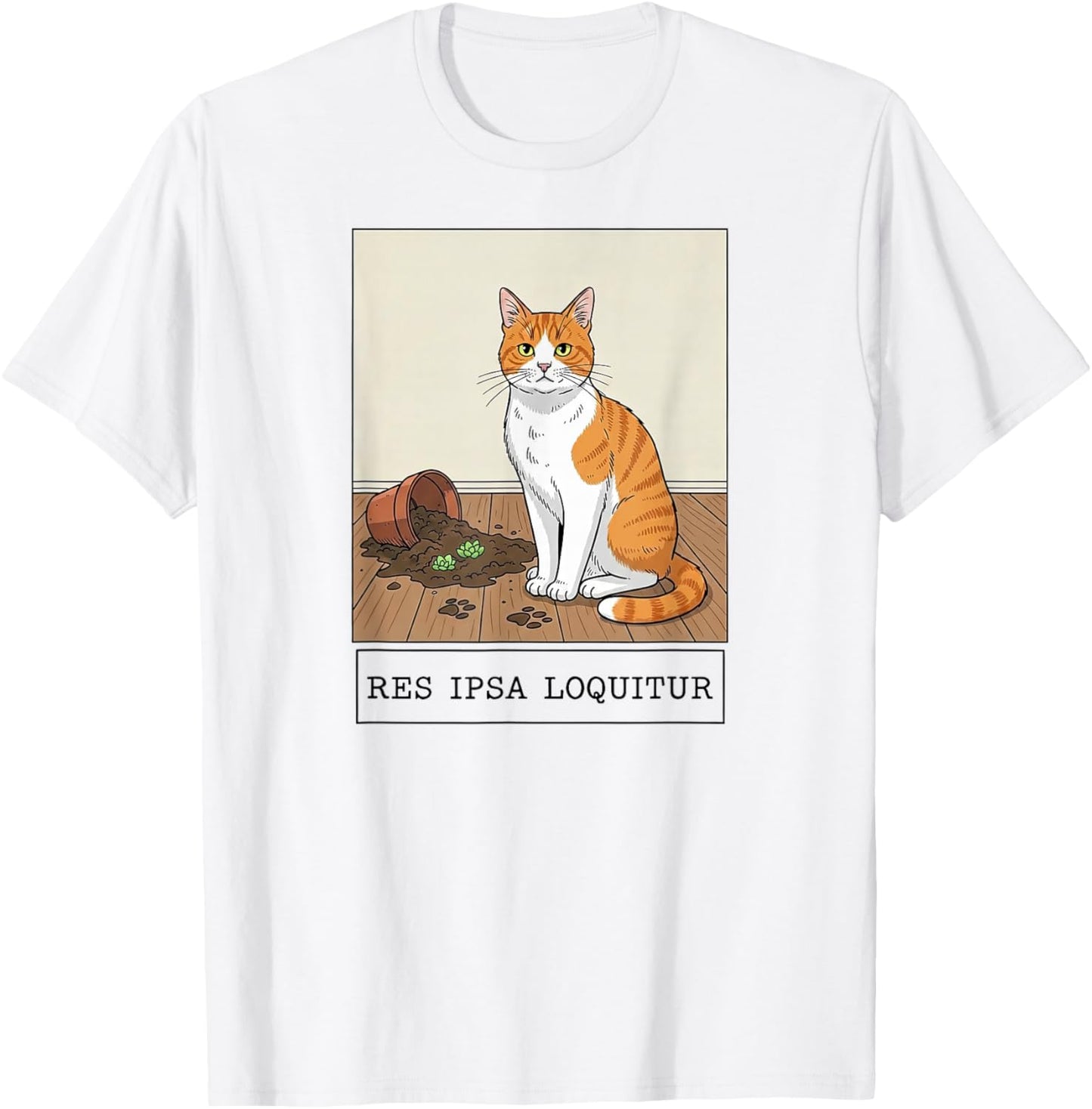 Res Ipsa Loquitur Cat Meme T-Shirt - T-Shirt | White