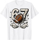 Funny 67 Six Seven American Football 6 7 Meme Gen Alpha T-Shirt - T-Shirt | White