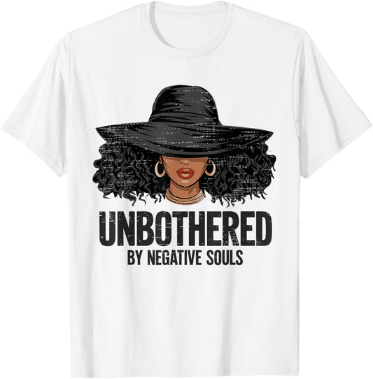 Unbothered Black History African Women Melanin Black Queen T-Shirt - T-Shirt | White