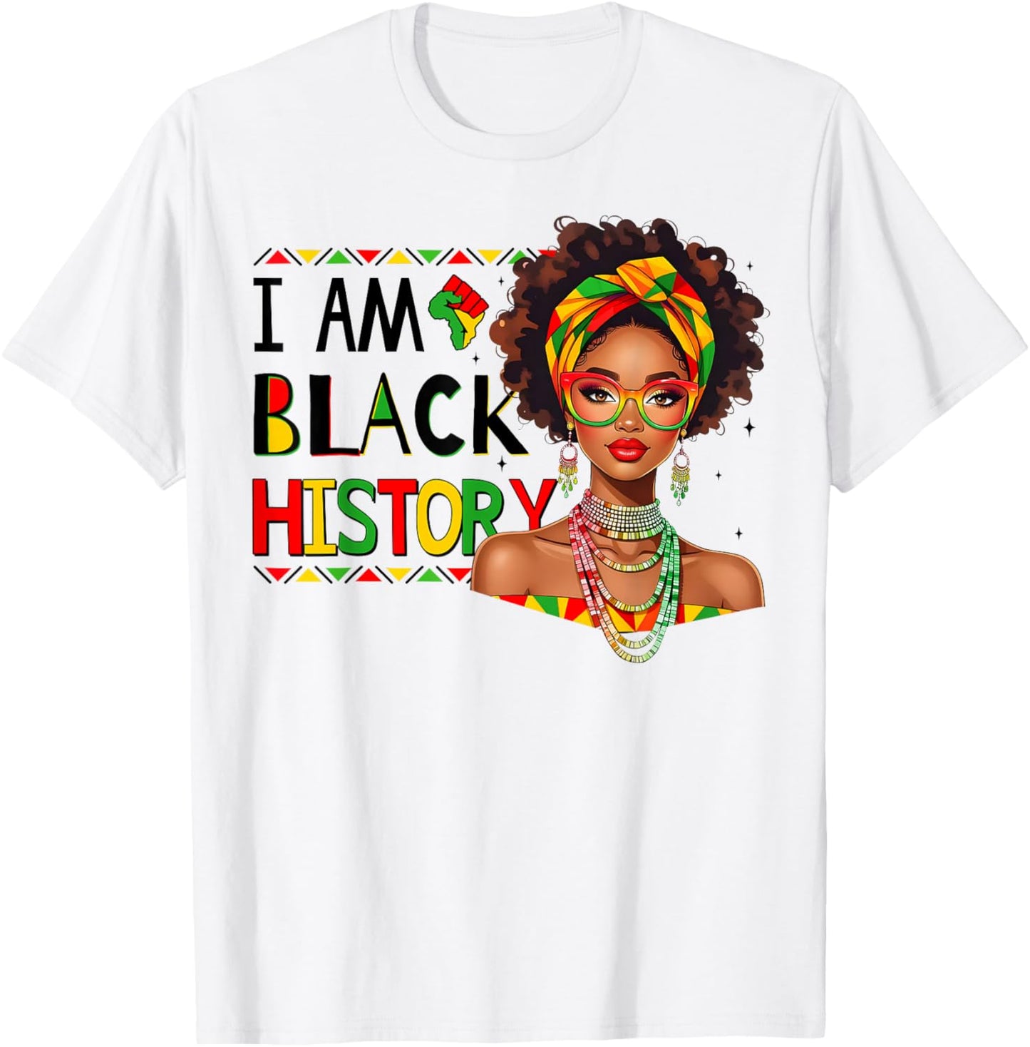 I'm Black History Month African American Black Women Girls T-Shirt - T-Shirt | White
