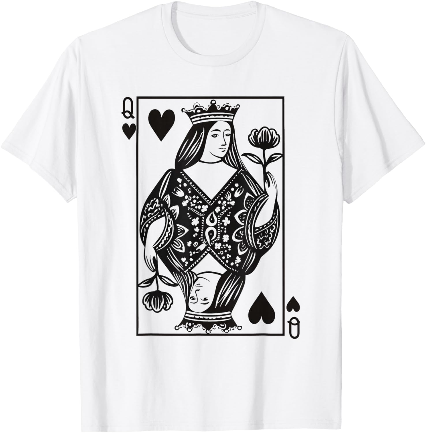 Queen of Hearts Girl Valentine Toddler Girls Valentine's Day T-Shirt - T-Shirt | White