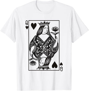 Queen of Hearts Girl Valentine Toddler Girls Valentine's Day T-Shirt - T-Shirt | White