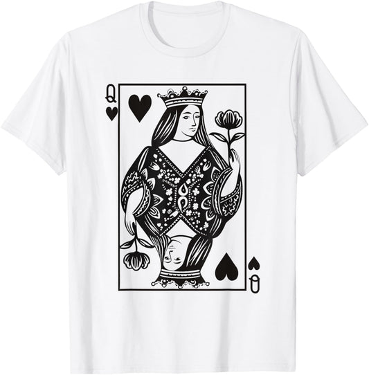 Queen of Hearts Girl Valentine Toddler Girls Valentine's Day T-Shirt - T-Shirt | White
