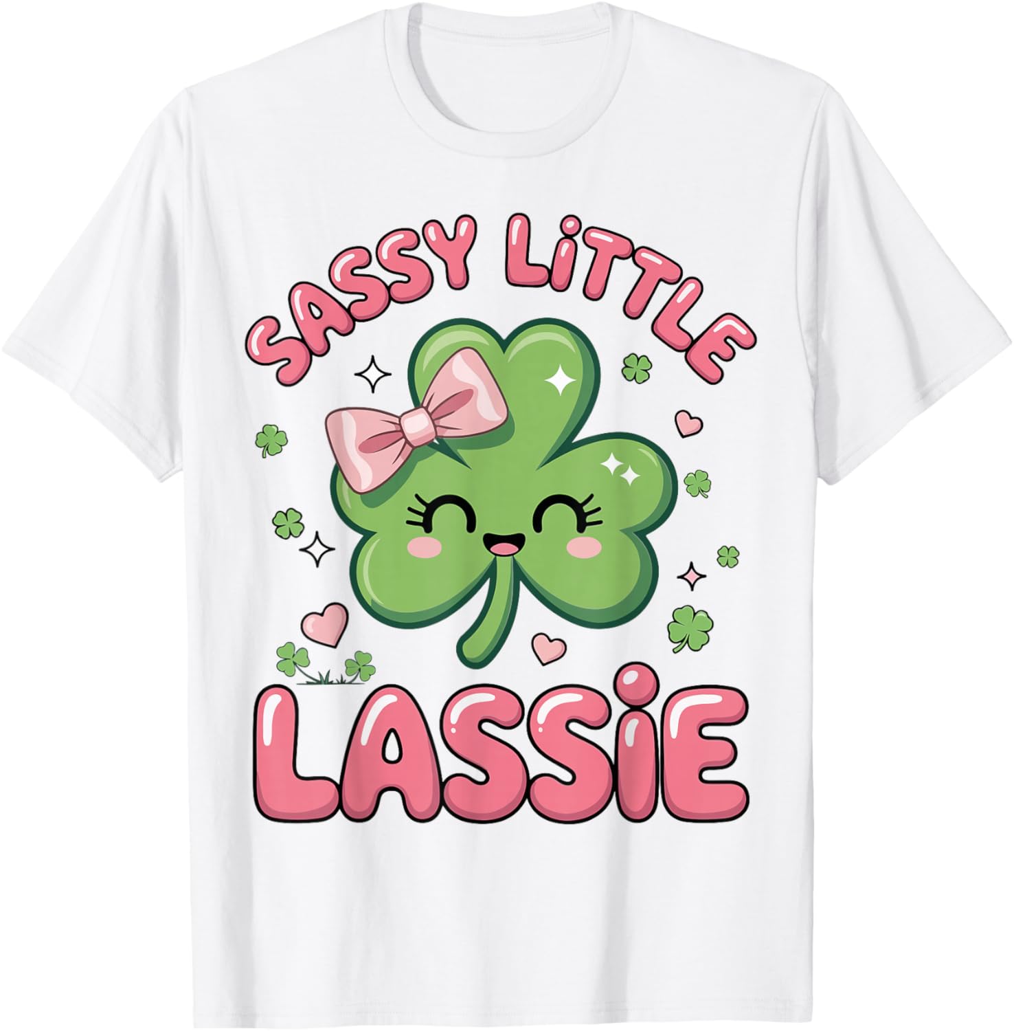 Toddler St Patricks Day Sassy Little Lassie Irish Girl Baby T-Shirt - T-Shirt | White