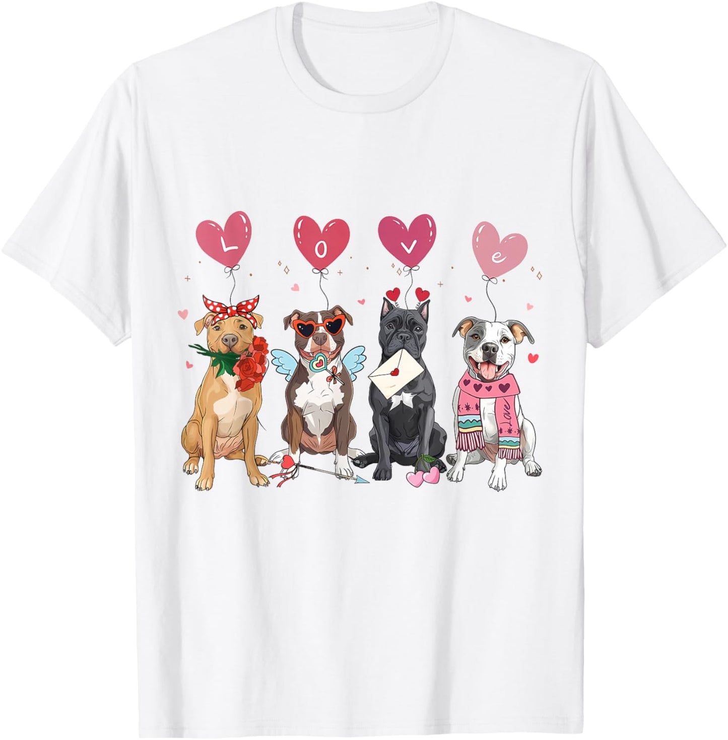 Valentine Dogs Love Cute Pitbull Dog Meme Lovers Gift XOXO T-Shirt - T-Shirt | White