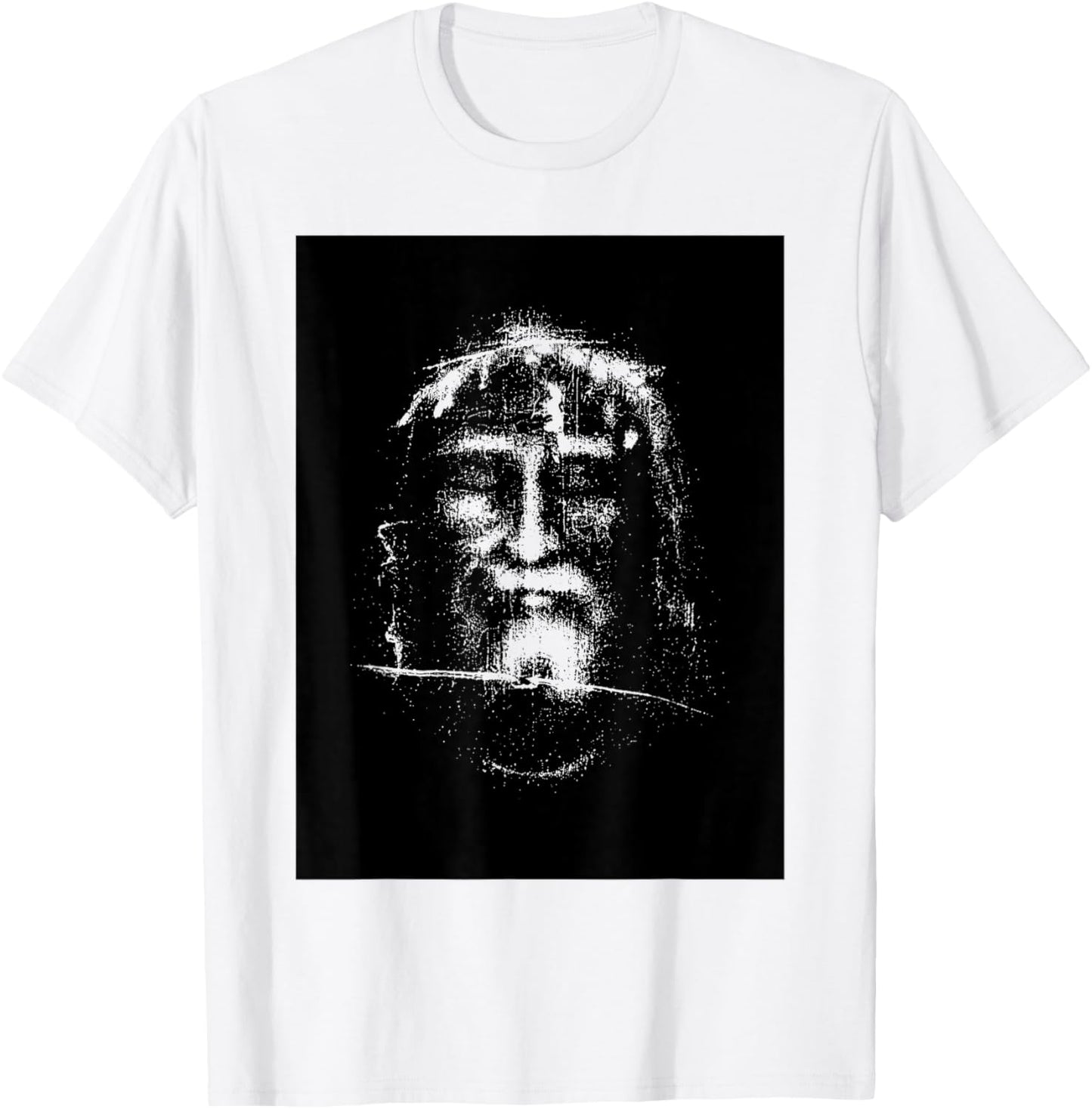 The Holy Face Shroud of Turin Jesus Christ Face Religious T-Shirt - T-Shirt | White