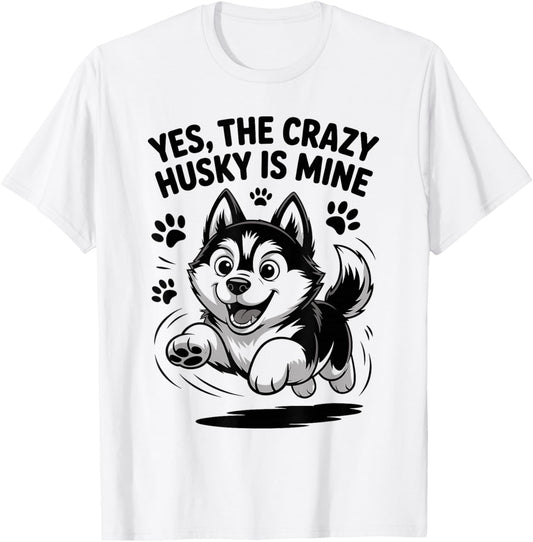 Snow Working Dog Breed Funny Pet Owner Cute Siberian Husky T-Shirt - T-Shirt | White