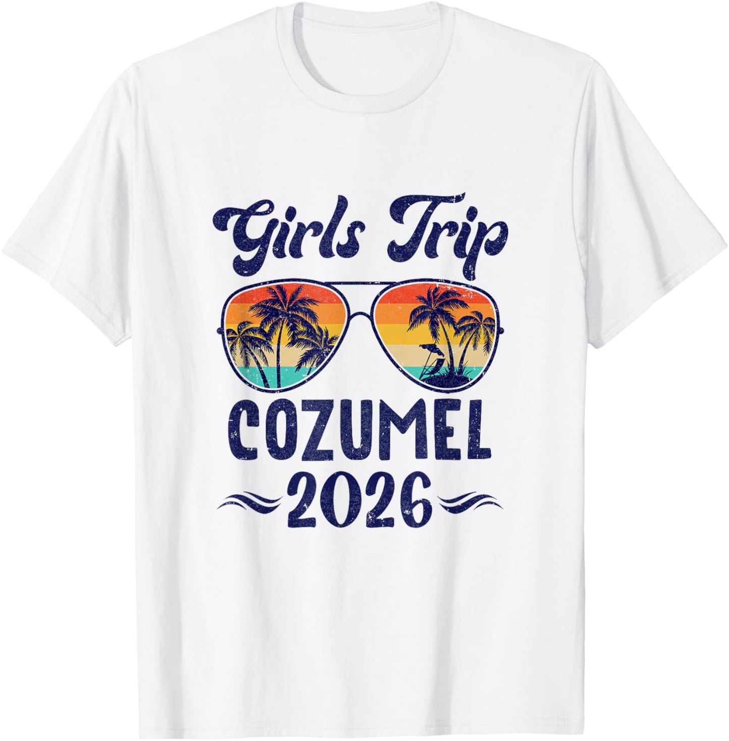 Cozumel Girls Trip Beach Vacation 2026 Matching Group T-Shirt - T-Shirt | White
