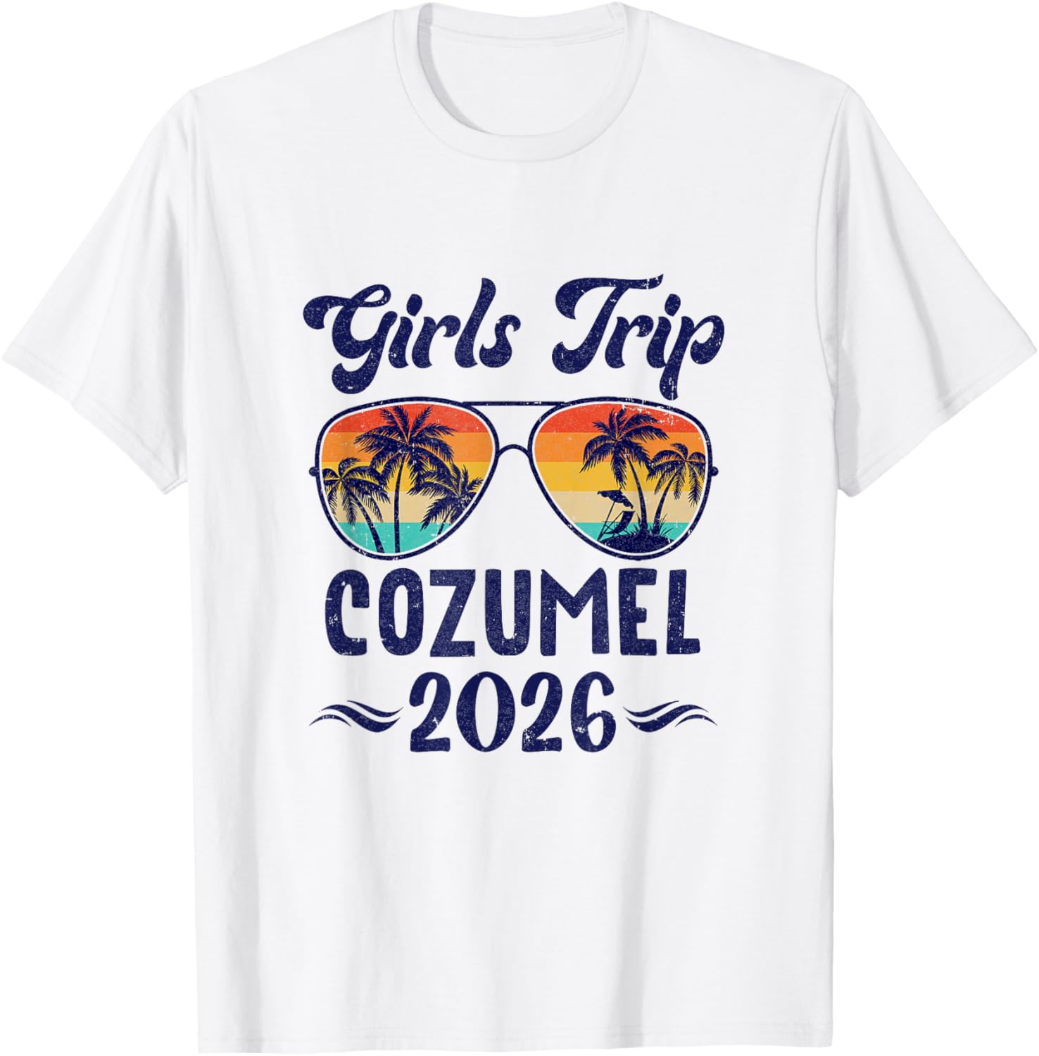 Cozumel Girls Trip Beach Vacation 2026 Matching Group T-Shirt - T-Shirt | White