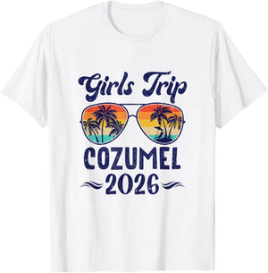 Cozumel Girls Trip Beach Vacation 2026 Matching Group T-Shirt - T-Shirt | White