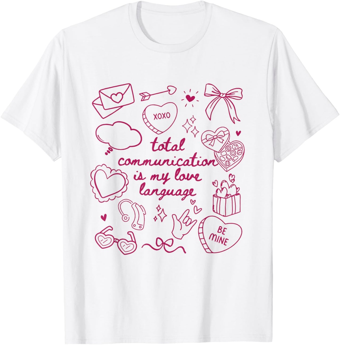 Women Speech Language Pathologist SLP SLPA Valentine T-Shirt - T-Shirt | White