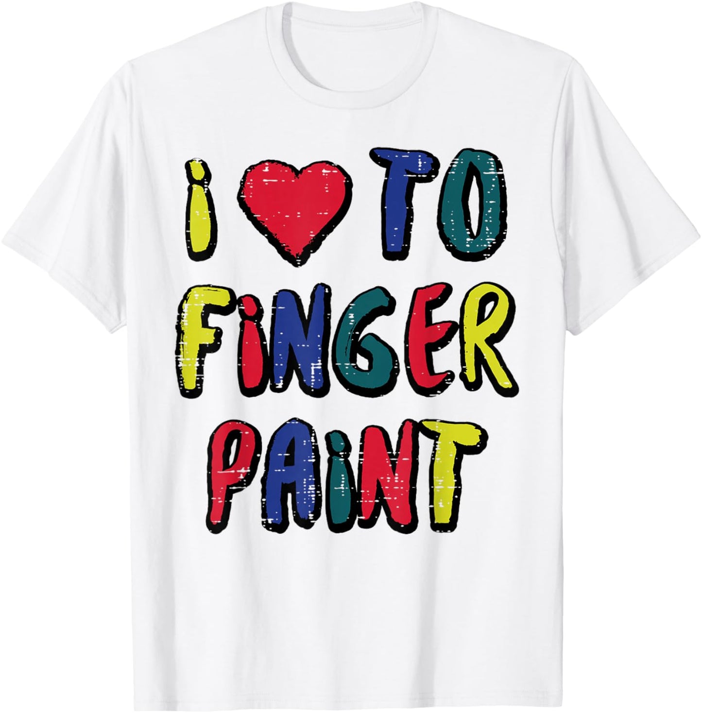 Valentines Day I Love to Finger Paint Matching Couples Men T-Shirt - T-Shirt | White
