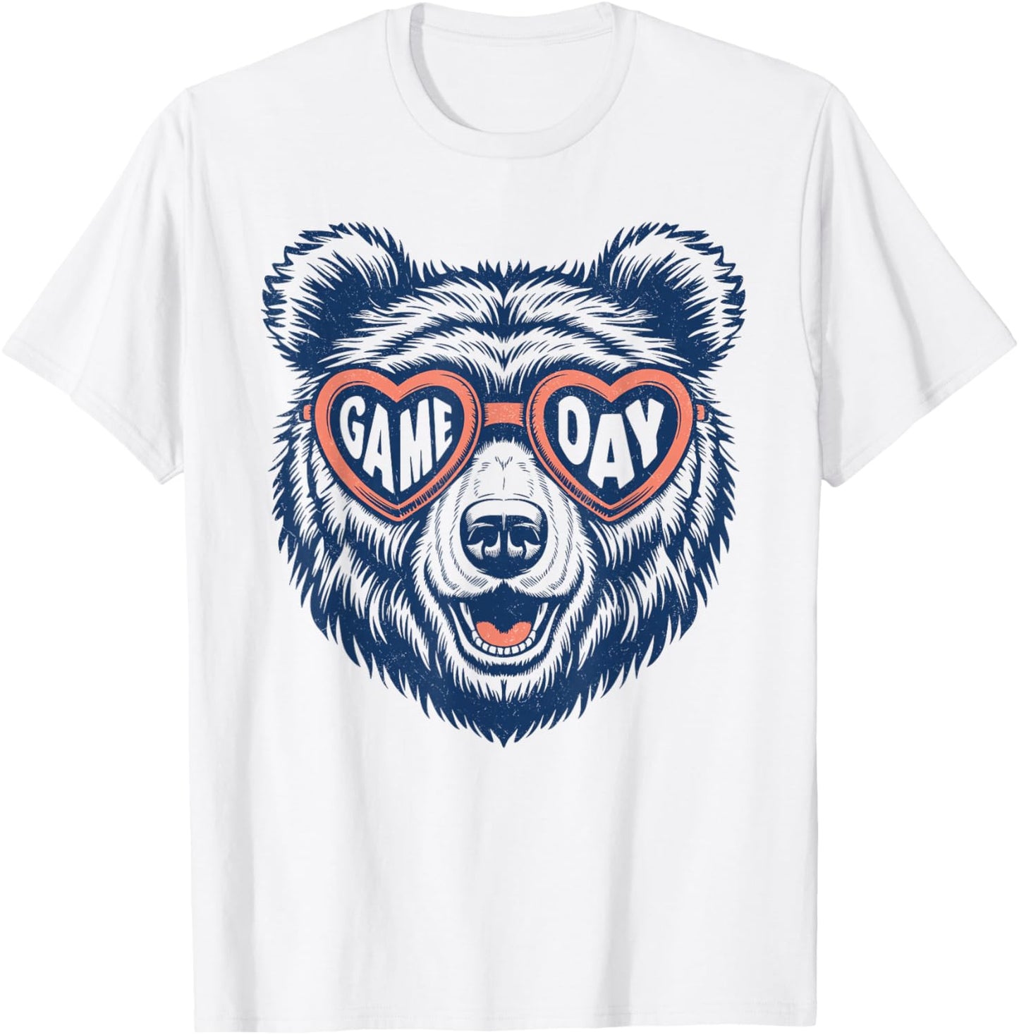 Funny Game Day Bear T-Shirt - T-Shirt | White