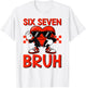 Funny Six Seven Bruh Boys Kids Valentines Day Heart 67 Meme T-Shirt - T-Shirt | White