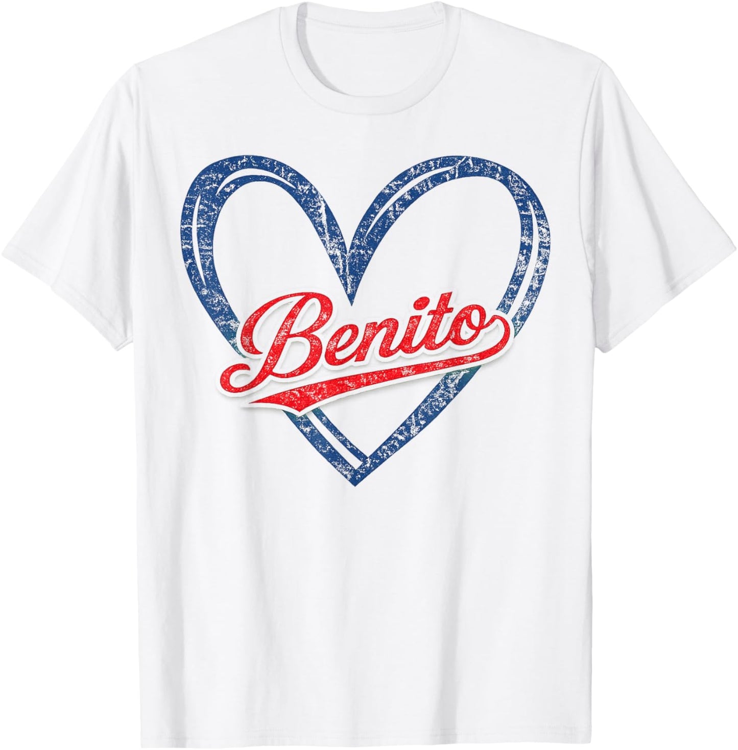 Vintage Benito High School Spirit Go Benito Love T-Shirt - T-Shirt | White