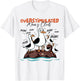 Overstimulated Moms Club Seagull Mom Mom Mom Funny T-Shirt - T-Shirt | White
