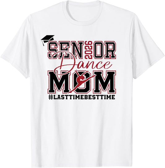 Retro Dance Senior Mom 2026 Dancing Senior Mom Class of 2026 T-Shirt - T-Shirt | White