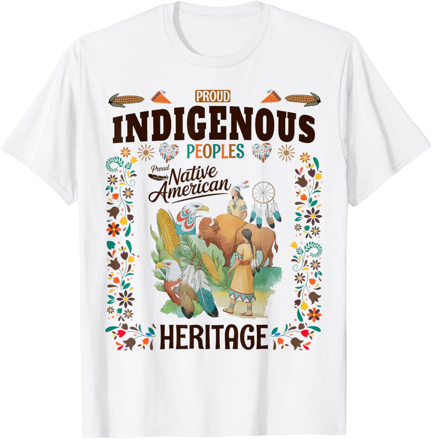 Indigenous Peoples Women Idea Native American Heritage Month T-Shirt - T-Shirt | White