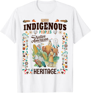 Indigenous Peoples Women Idea Native American Heritage Month T-Shirt - T-Shirt | White