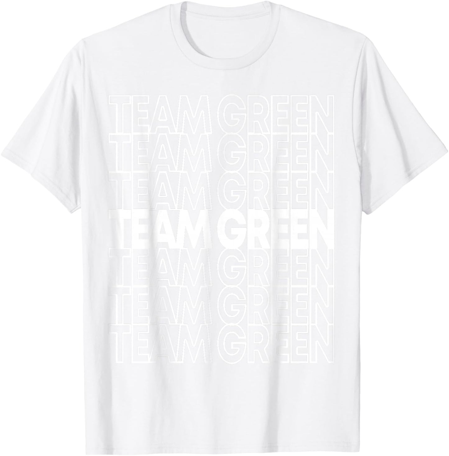 Team Green School Spirit T-Shirt - T-Shirt | White