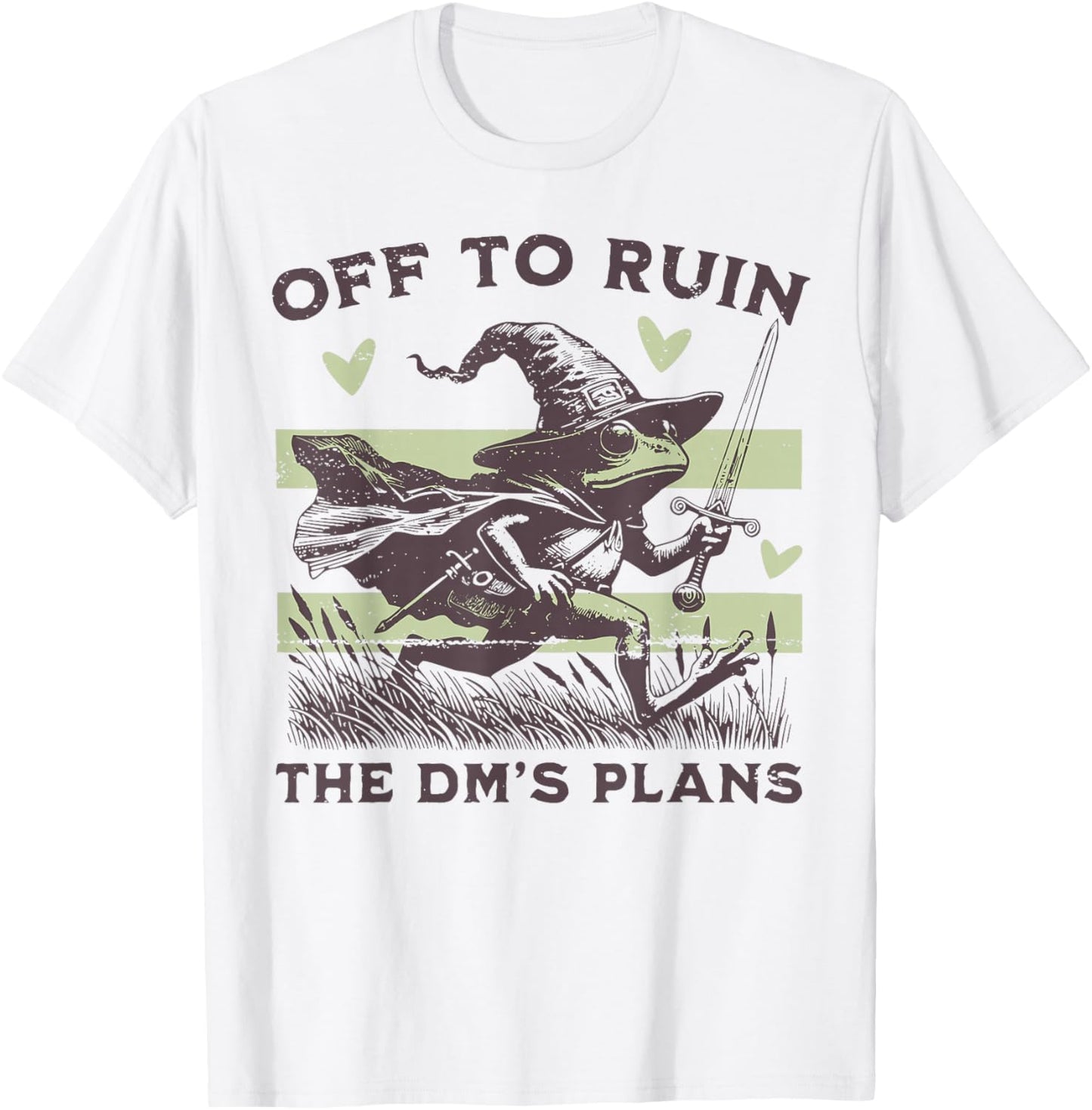 Off to Ruin The DM's Plans Funny Frog Witch T-Shirt - T-Shirt | White