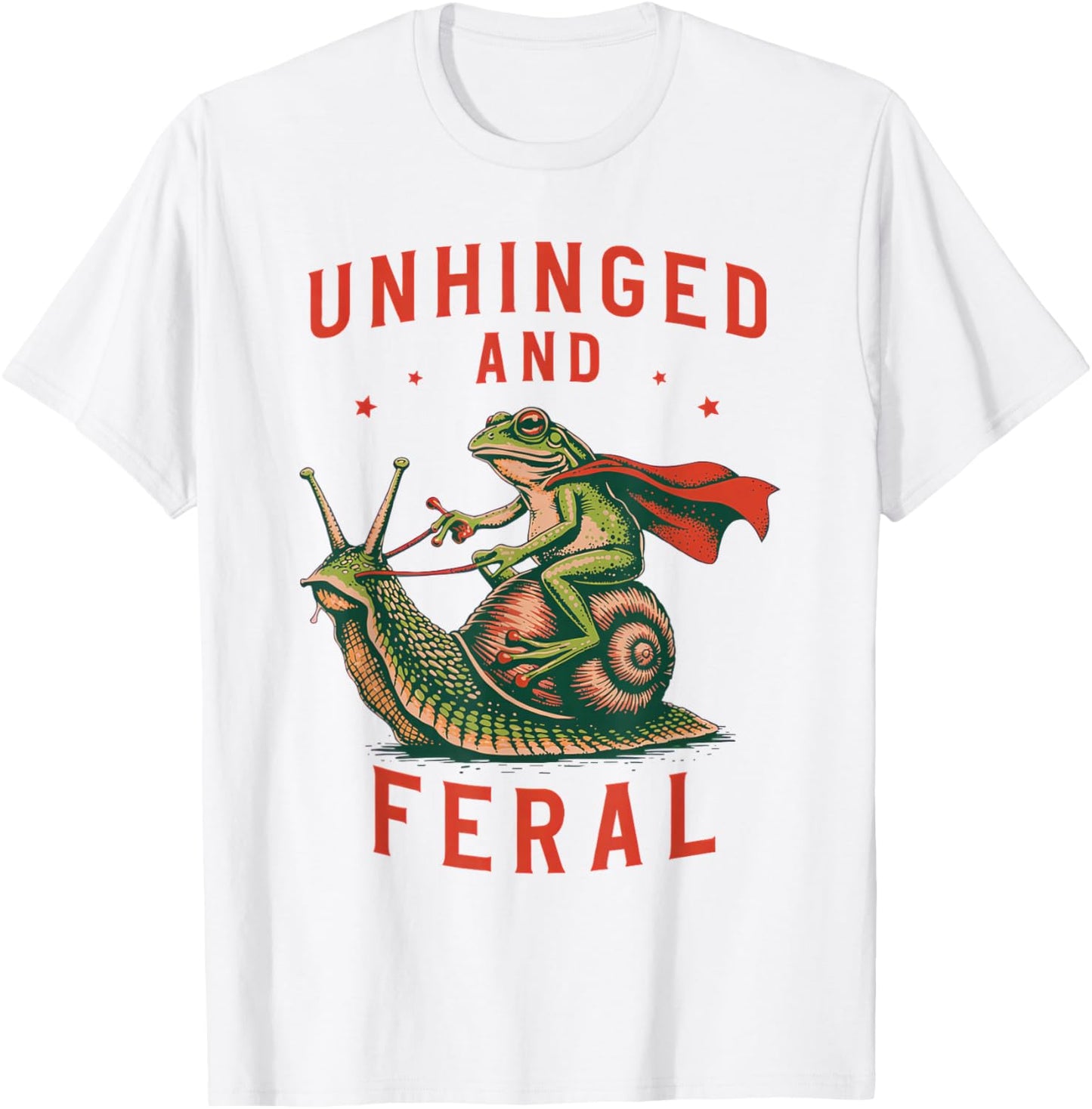 Unhinged and Feral Frog T-Shirt - T-Shirt | White