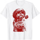 Valentine Shih Tzu with Heart Sunglasses Floral Romantic Dog T-Shirt - T-Shirt | White