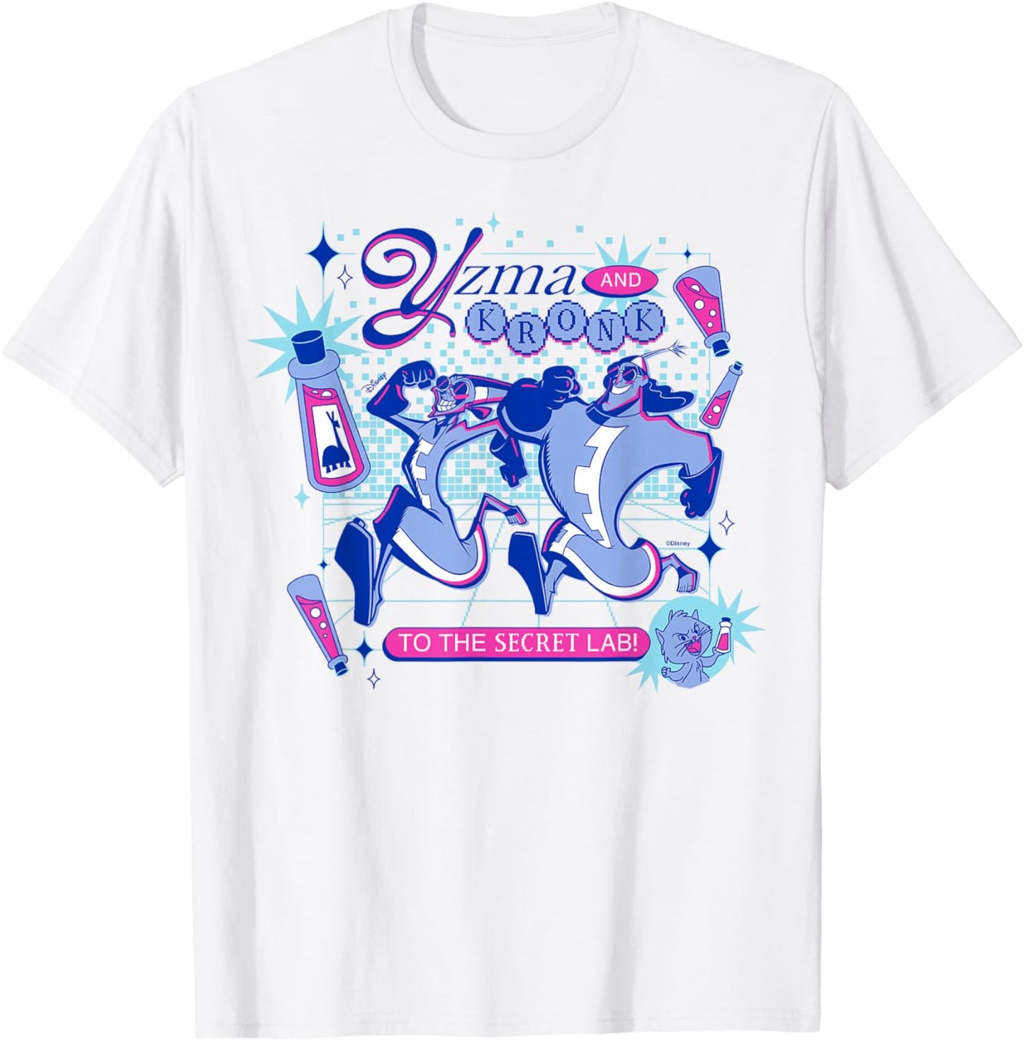 Disney The Emperor's New Groove Yzma Kronk Retro 80s Neon T-Shirt - T-Shirt | White