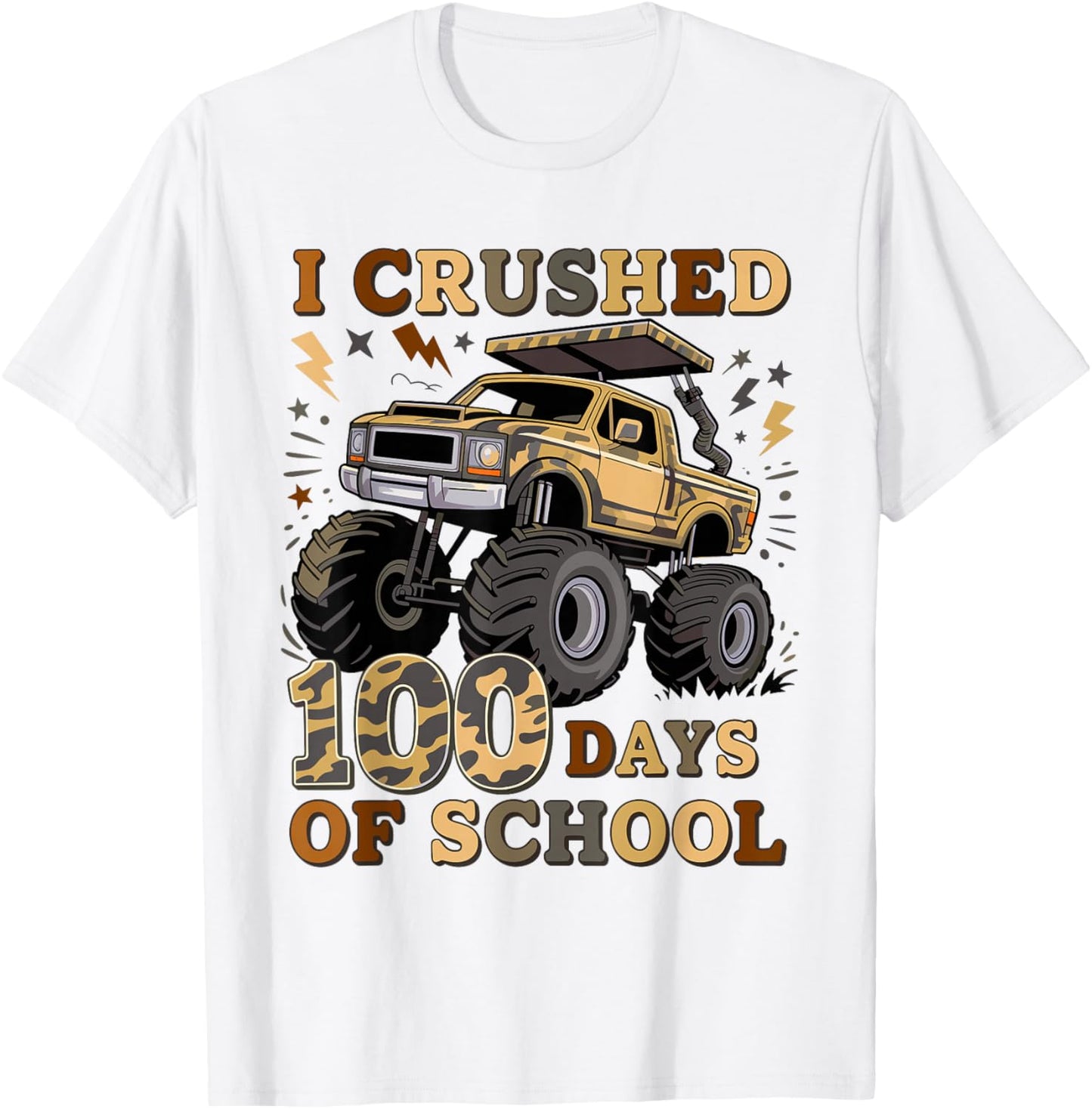I Crushed 100 Days of School Boys Teacher Kids T-Shirt - T-Shirt | White