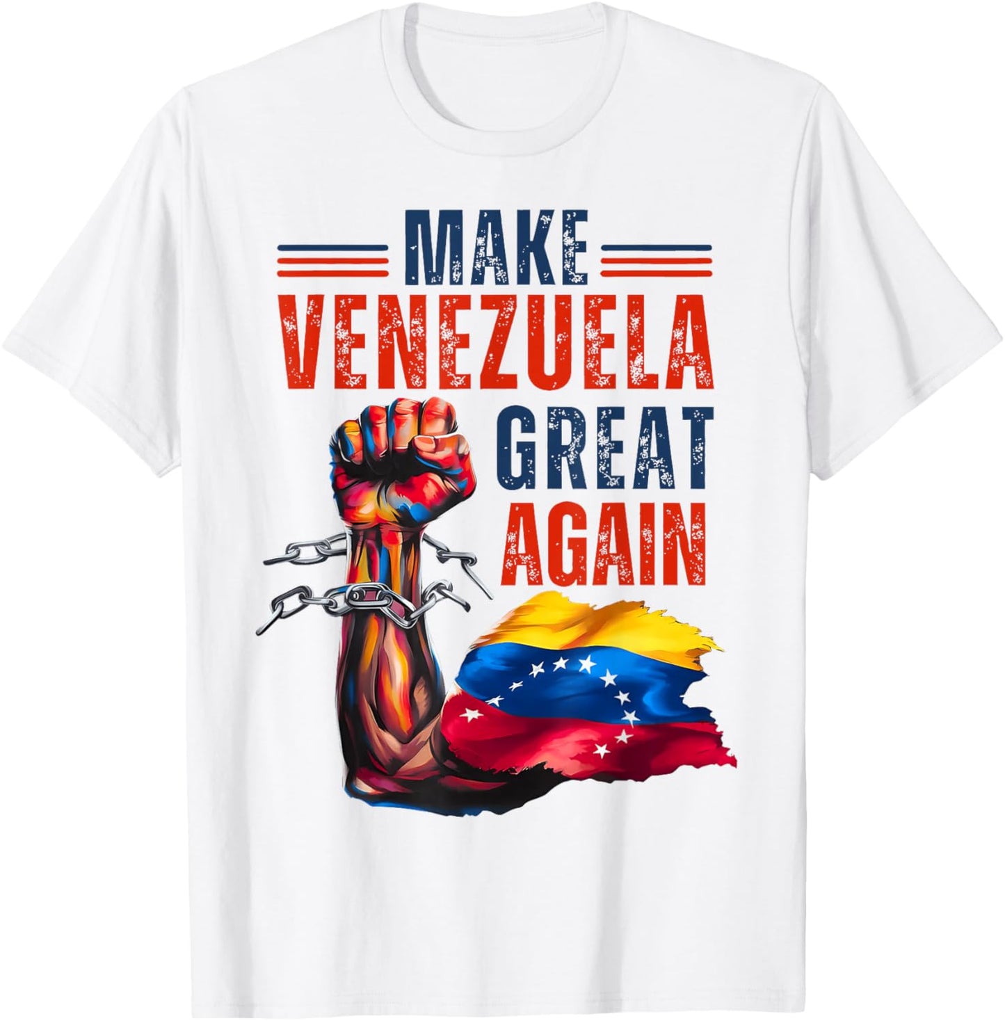 Make Venezuela Great Again - Funny Venezuelan Pride T-Shirt - T-Shirt | White