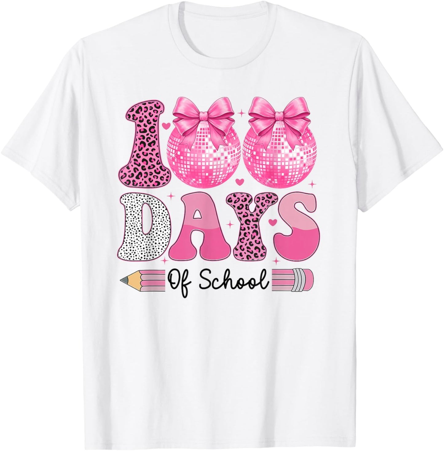 100 Days of School Teacher Girls Kids 100th Day of School T-Shirt - T-Shirt | White