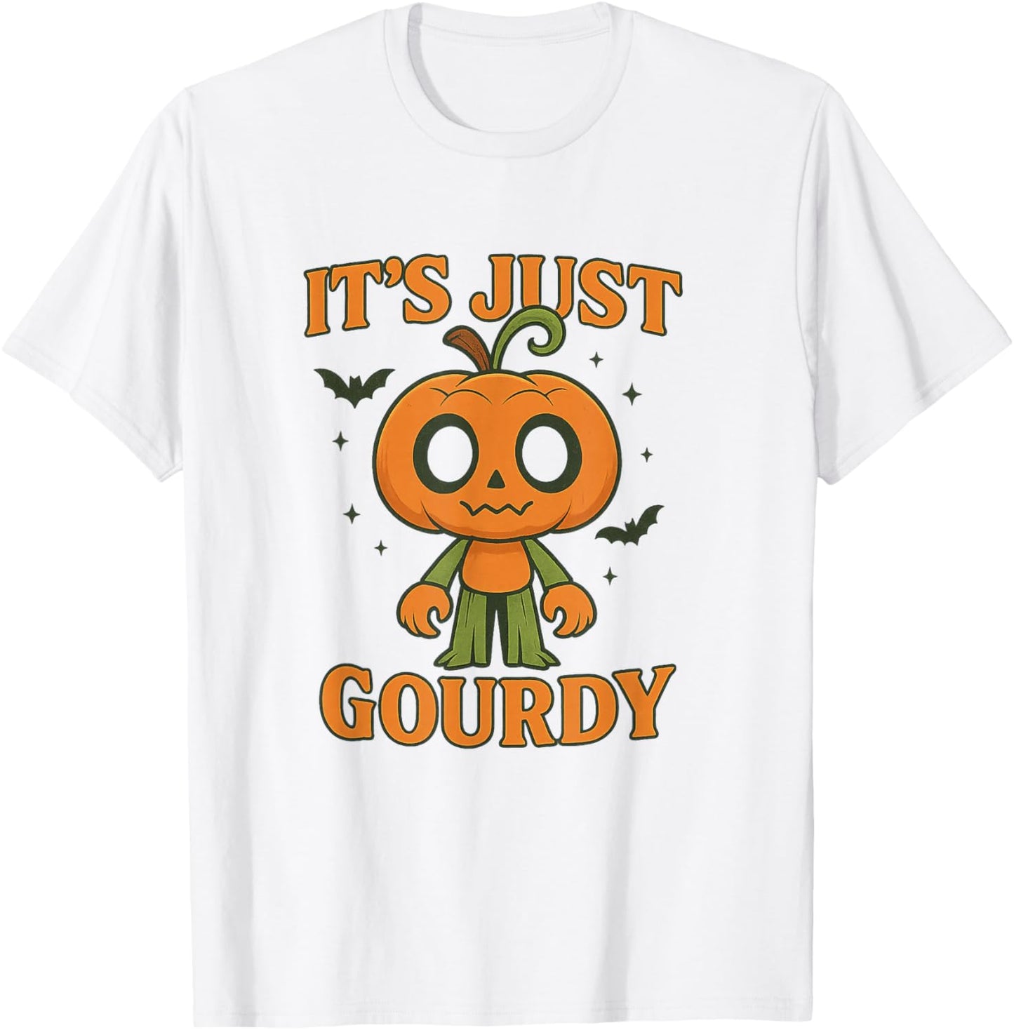 Funny Gourdy Holloway Spooky Halloween Pumpkin T-Shirt - T-Shirt | White