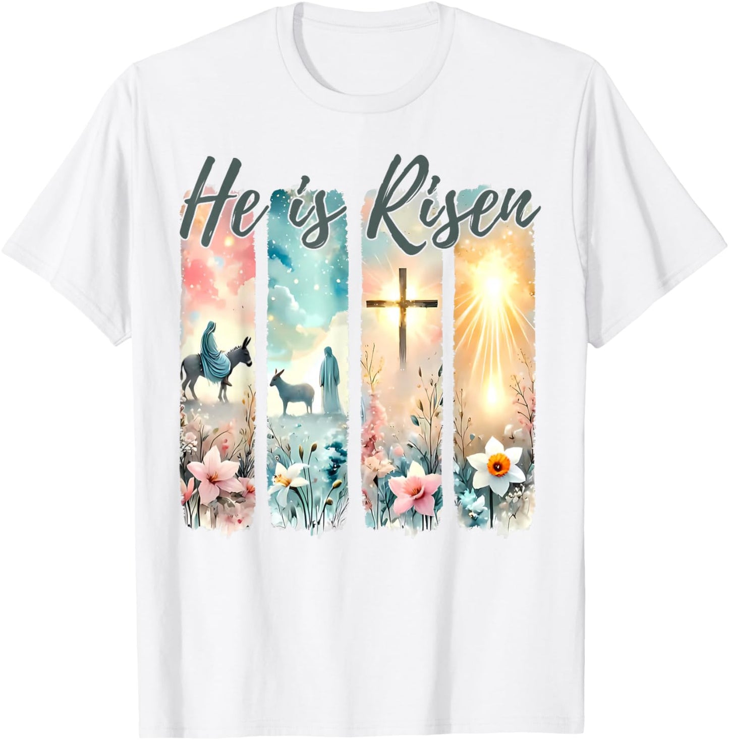 Faith Hope Love Christian Jesus Cross Resurrection Sunday. T-Shirt - T-Shirt | White