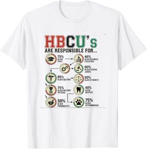 HBCU's Responsible for Black Excellence Alumni Students T-Shirt - T-Shirt | White