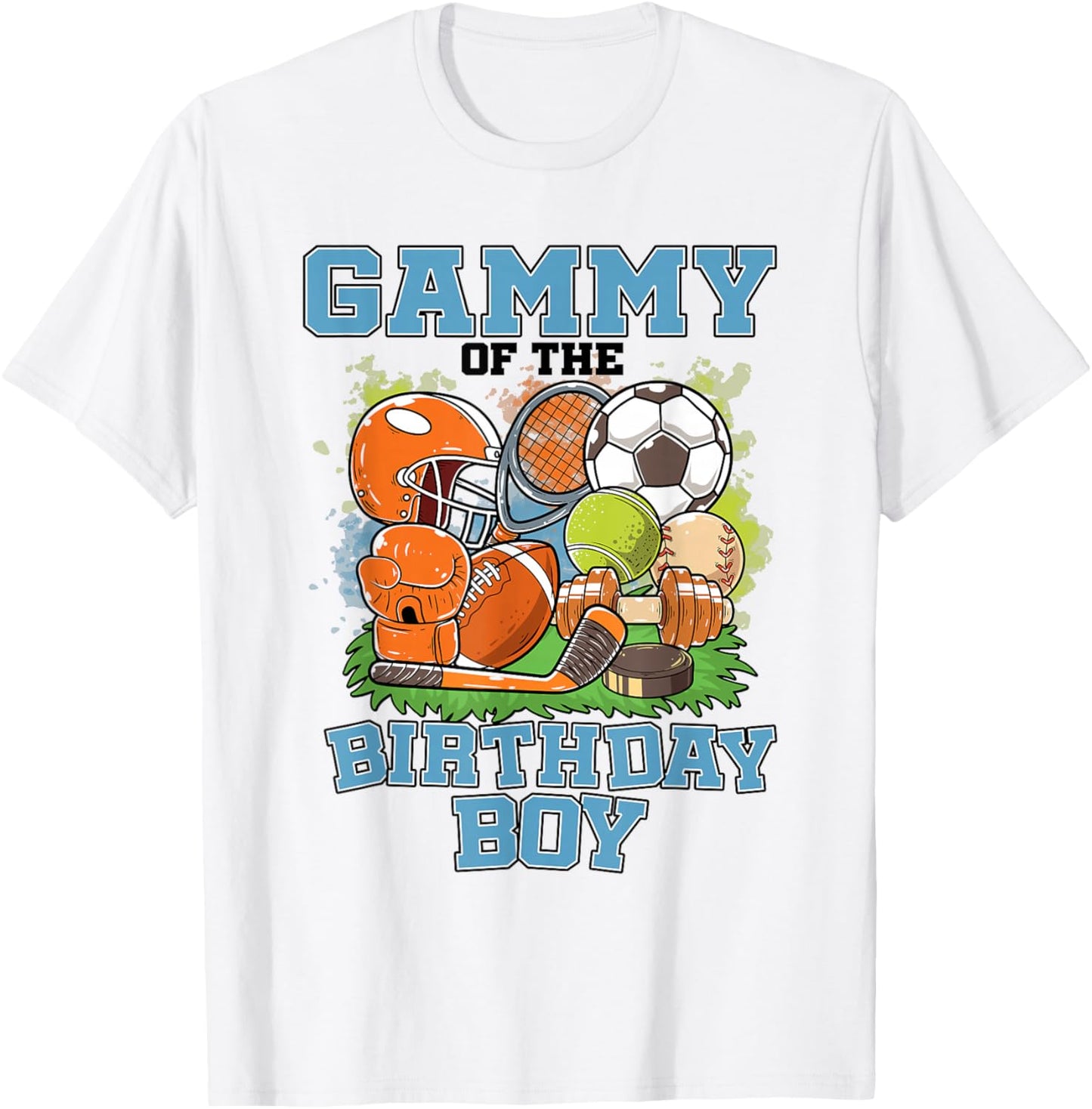 All Star Gammy of The Birthday Boy Basketball Soccer T-Shirt - T-Shirt | White