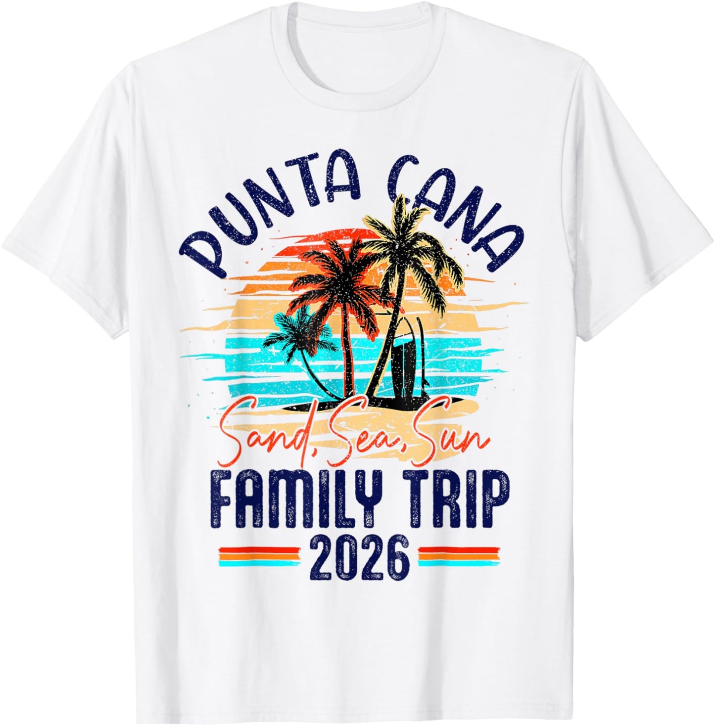 Family Punta Cana Vacation 2026 Summer Vacation Matching T-Shirt - T-Shirt | White