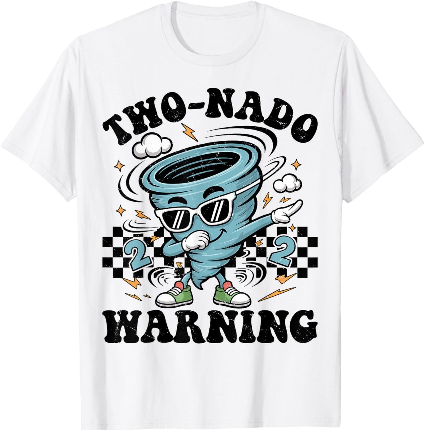 Two Nado Warning Tornado 2nd Birthday 2 Year Old Boys Kids T-Shirt - T-Shirt | White