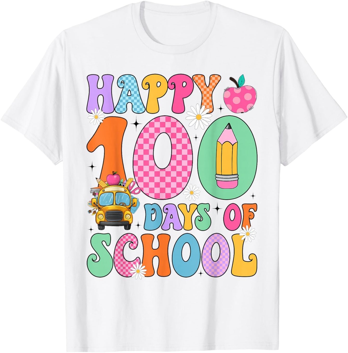 100 Days of School Students Teachers 100th Day of School T-Shirt - T-Shirt | White