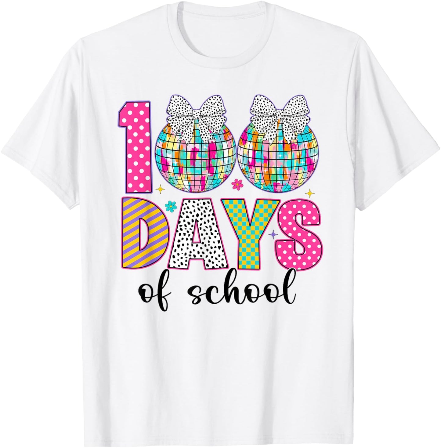 100 Days of School Girls Kids 100 Days Smarter 100th Day T-Shirt - T-Shirt | White