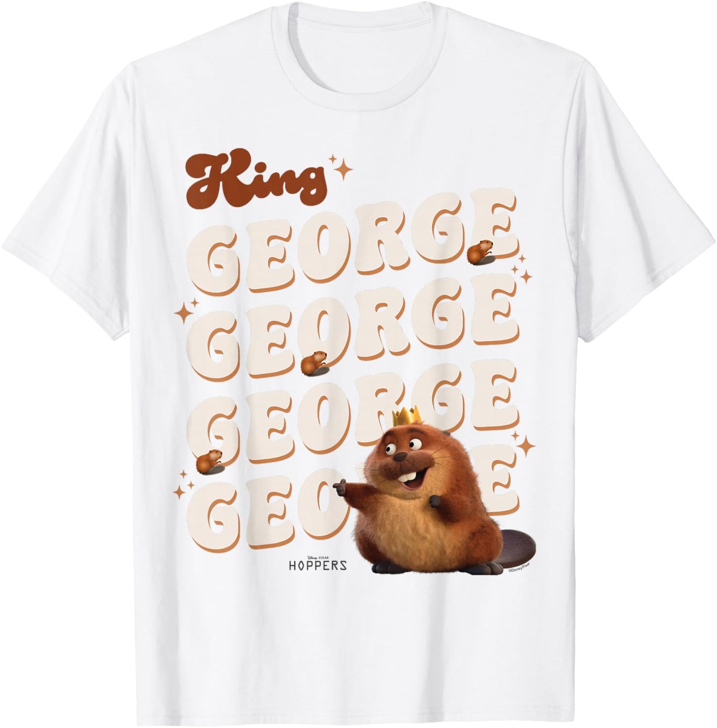 Disney Pixar Hoppers King George Classic Text T-Shirt - T-Shirt | White