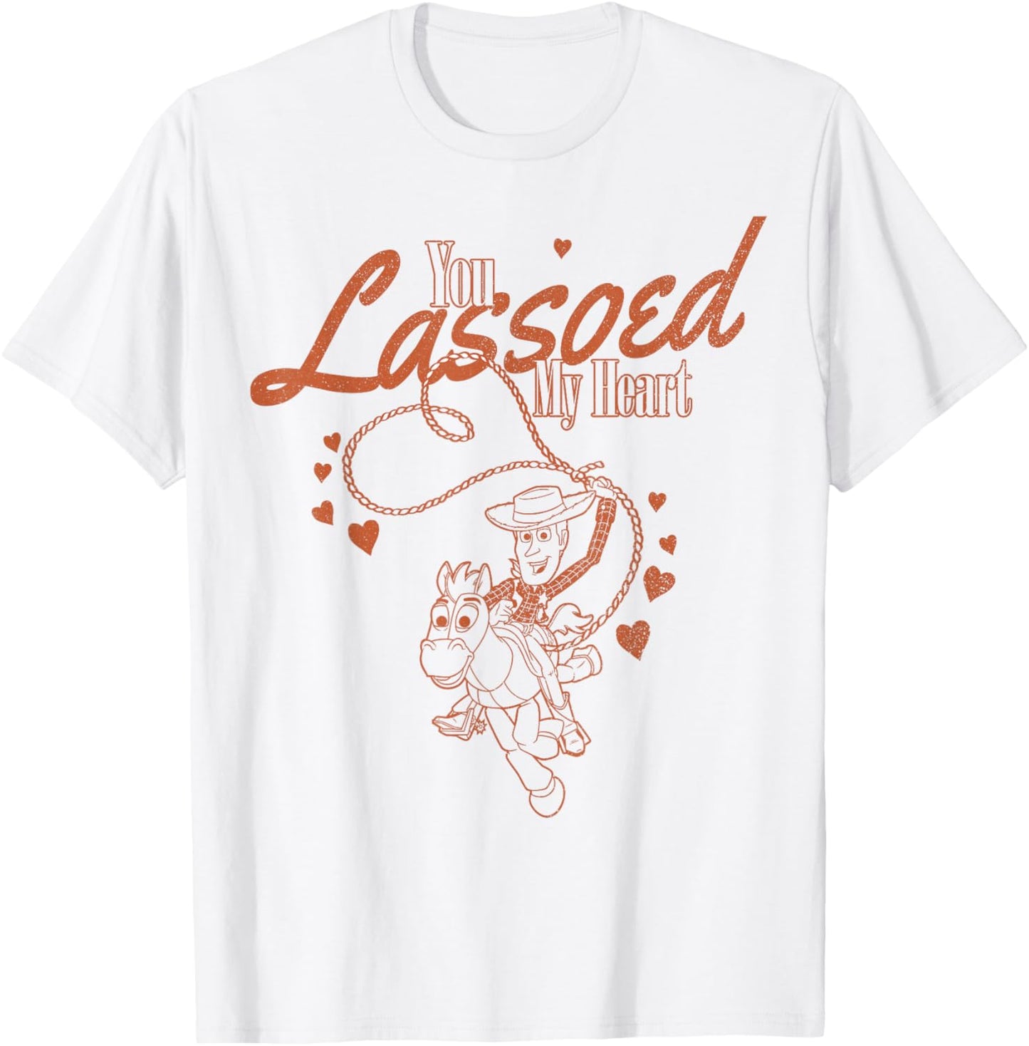 Disney Pixar Toy Story 4 Valentines Day You Lassoed My Heart T-Shirt - T-Shirt | White
