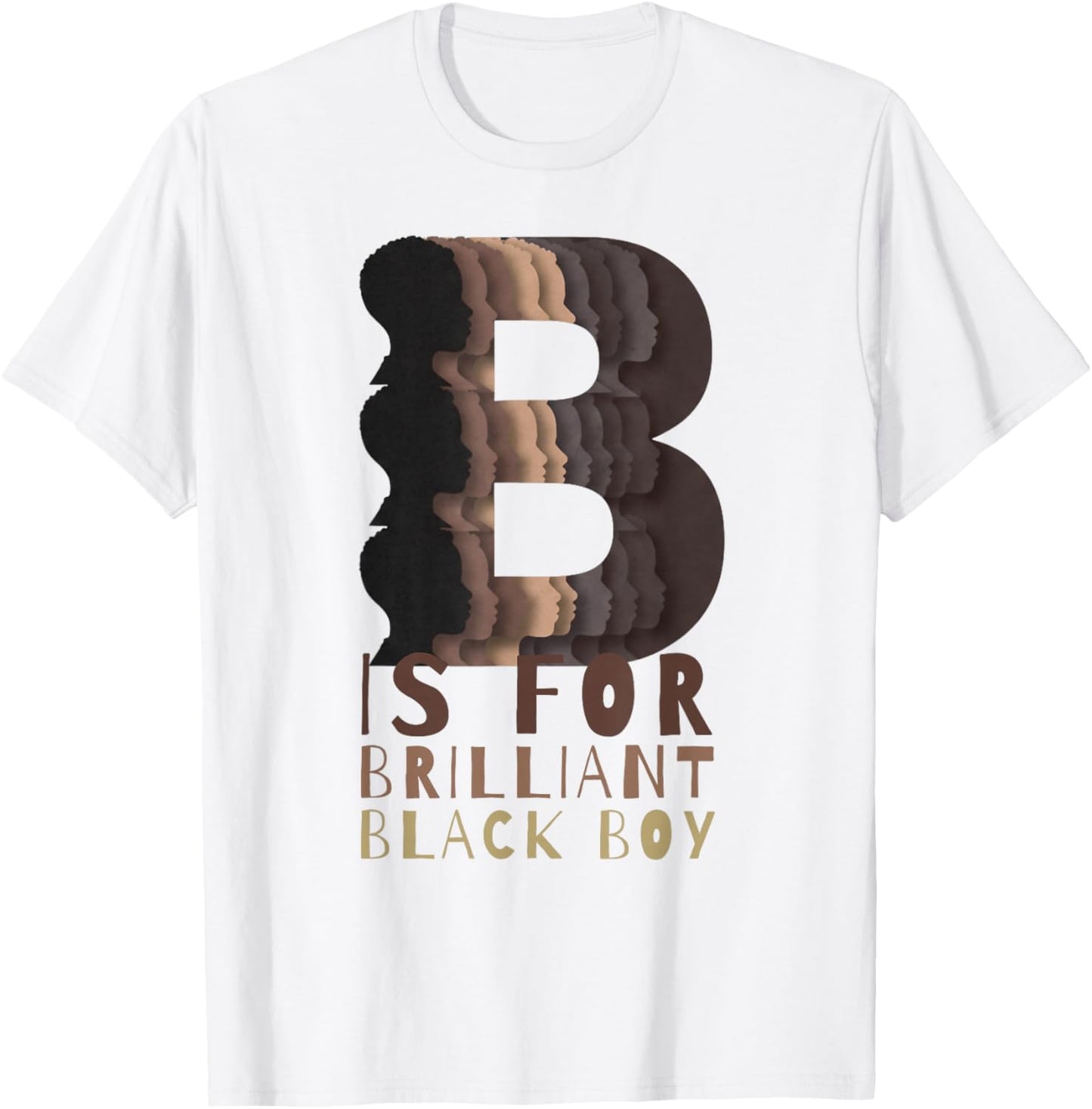 B is for Brilliant Black Boy Kid Black History Month Toddler T-Shirt - T-Shirt | White