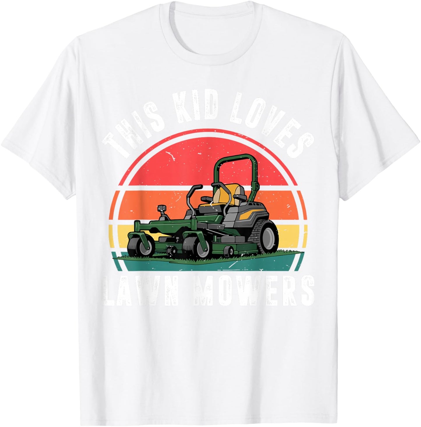 This Kid Loves Lawn Mower Zero Turn Toddler Boy Funny Mowing T-Shirt - T-Shirt | White