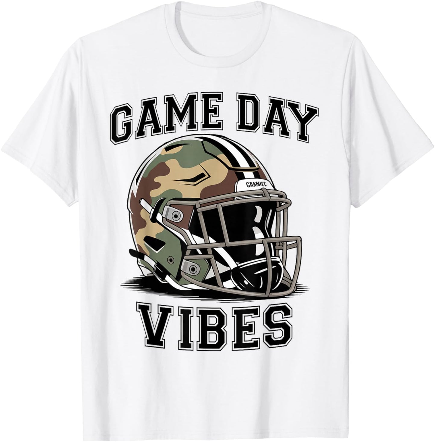 Game Day Vibes Camo Football Helmet Camouflage Toddler Boys T-Shirt - T-Shirt | White