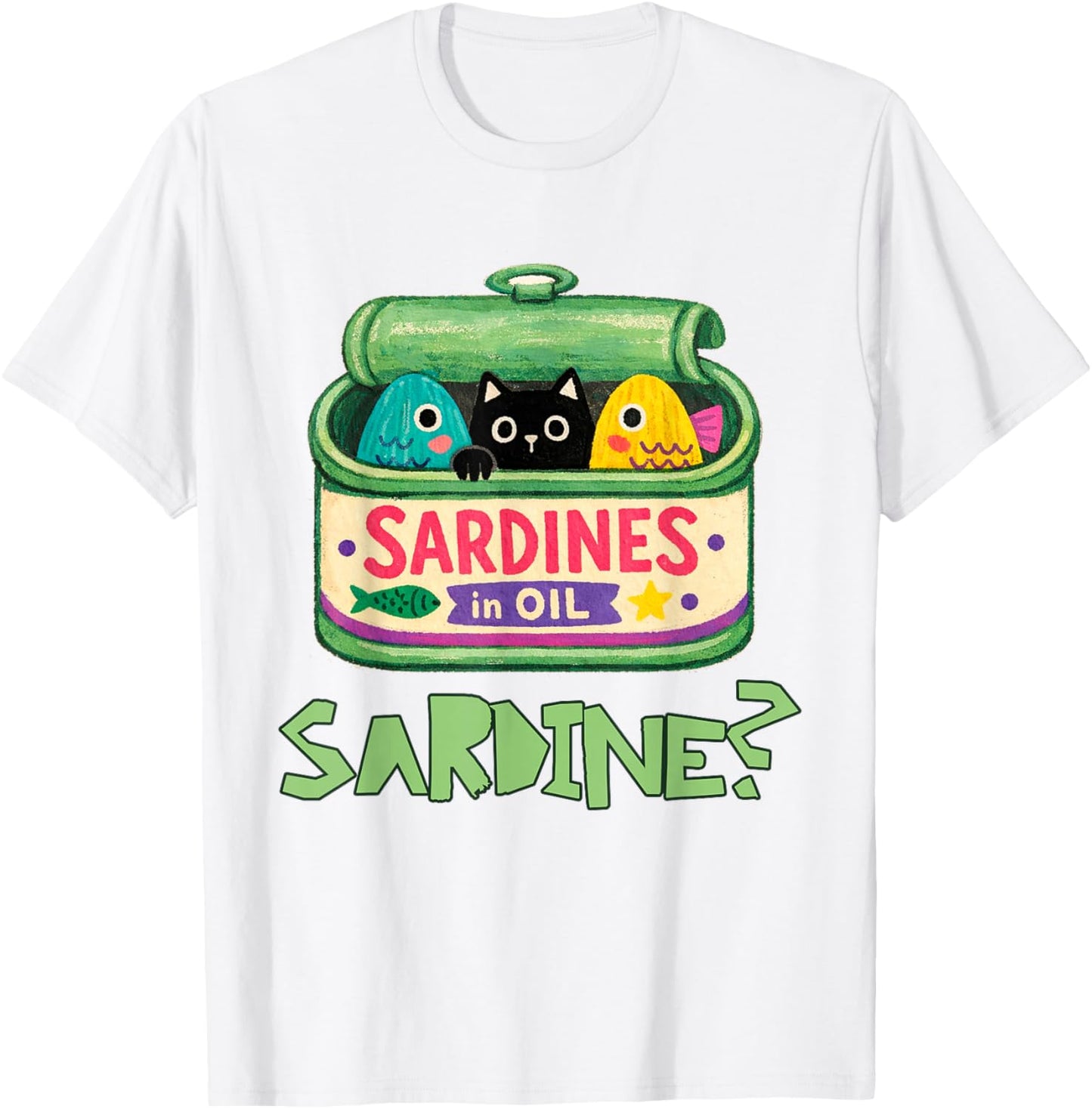Sardine Lover Fish Market Canned Fish Seafood Fisherman T-Shirt - T-Shirt | White