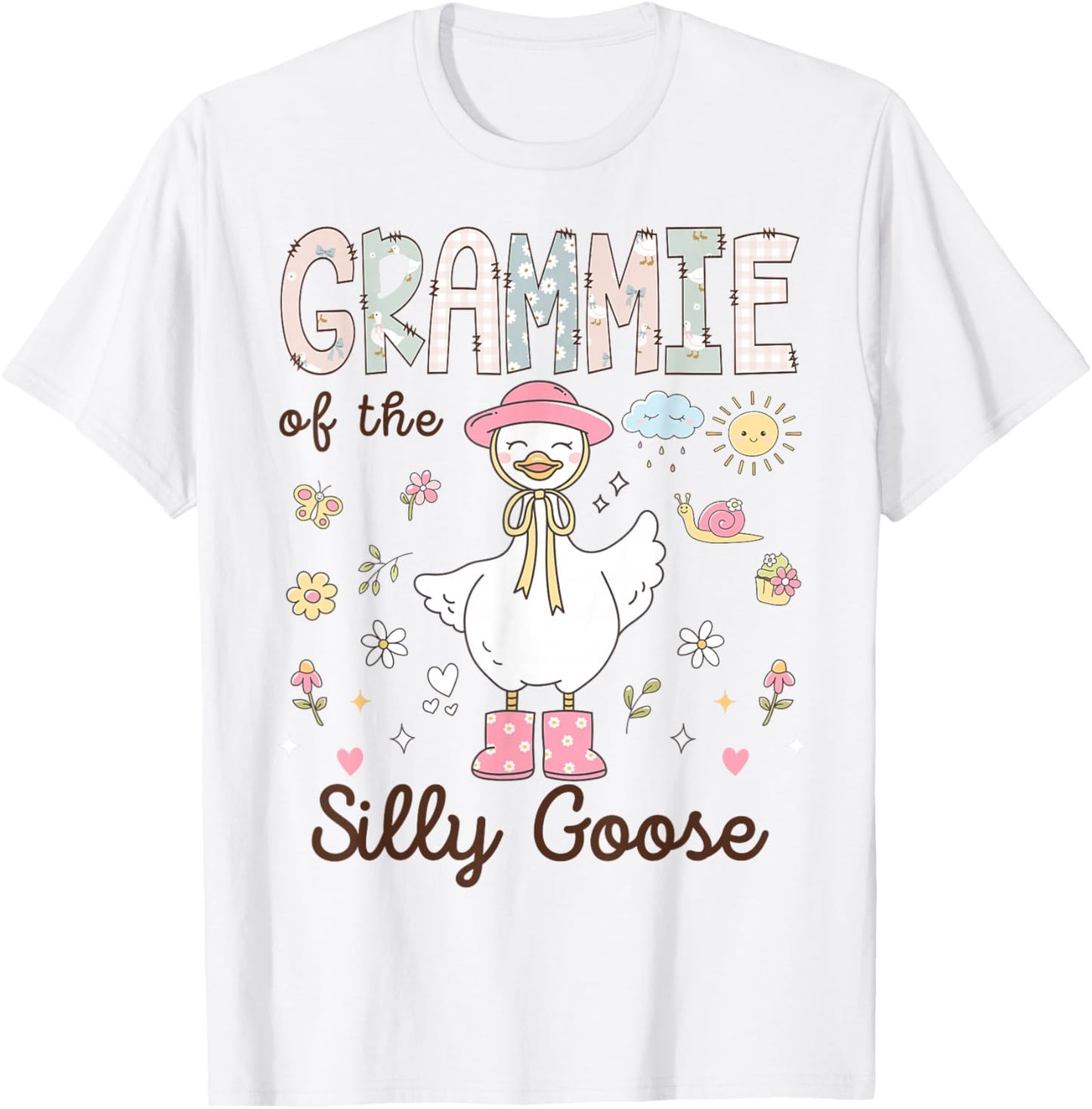Grammie of The Silly Goose First Birthday Girl Family T-Shirt - T-Shirt | White