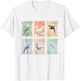 Vintage Whale Postage Stamps Humpback Orca Narwhal Beluga T-Shirt - T-Shirt | White