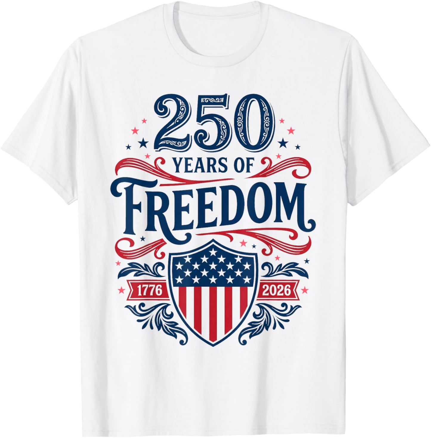 Retro 250 Years American 1776 2026 250th USA Years Men Women T-Shirt - T-Shirt | White