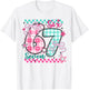 Checkered 67 Valentine Six Seven 6 7 Meme Teens Girls T-Shirt - T-Shirt | White